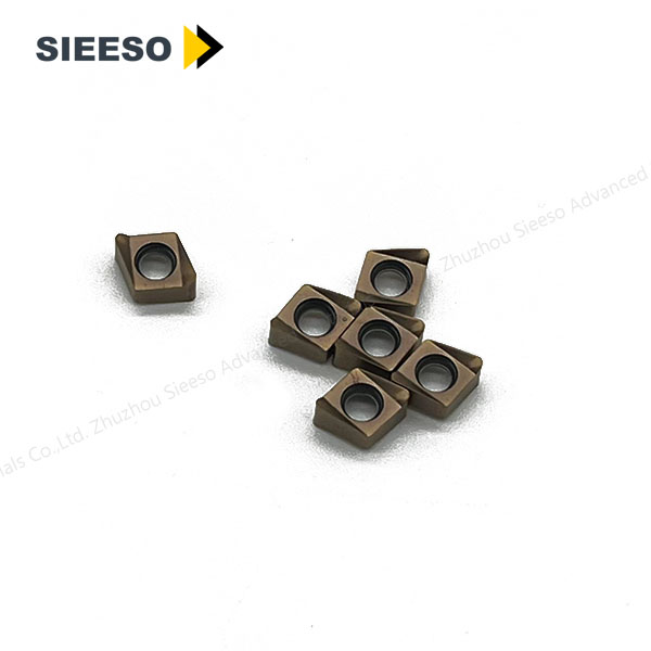 Milling Sisipan Solid Carbide 4NKT060308 Cutting Tools Kanggo Mesin CNC